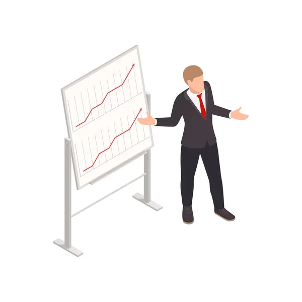 Grafiek Presentatie Manager Samenstelling — Stockvector