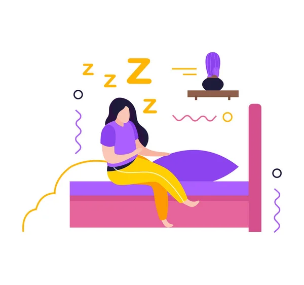 Низкоэнергетический состав сна — стоковый вектор