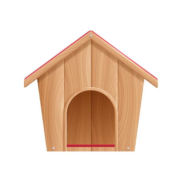 Dog House Realistische Samenstelling — Stockvector