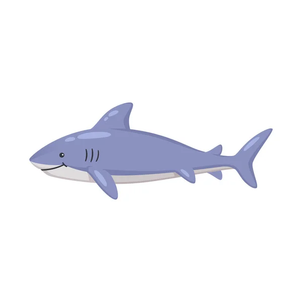 Морська акула мультяшна композиція — стоковий вектор