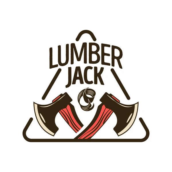 Composición del emblema de madera Jack — Vector de stock