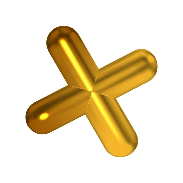 Composición Cruz 3D de Oro — Archivo Imágenes Vectoriales