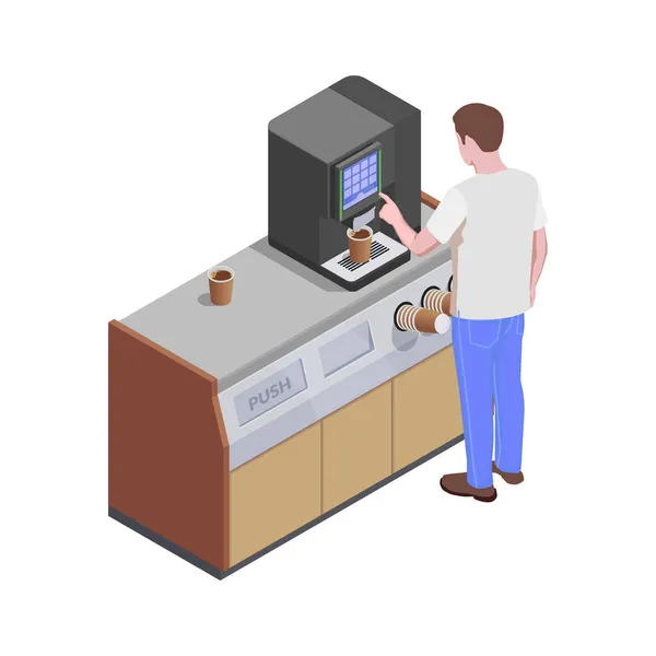 Composition du café libre-service — Image vectorielle