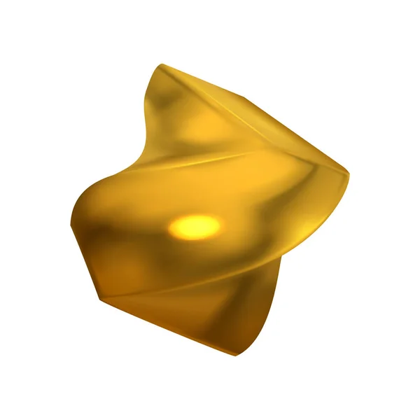 Curvy Golden Shape Composition — Stock Vector