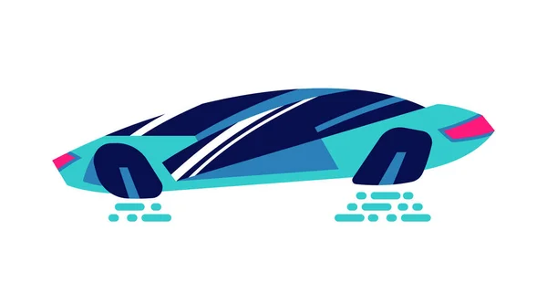 Composición futurista del neón del coche — Vector de stock