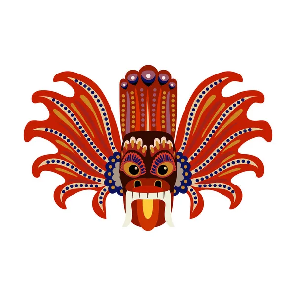 Yaka Mask Reisekomposition — Stockvektor