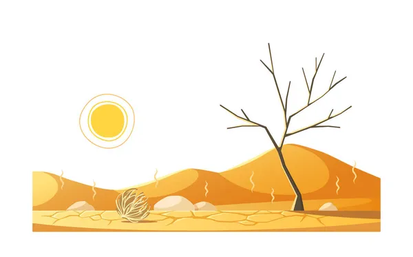 Composition de la sécheresse naturelle en cas de catastrophe — Image vectorielle
