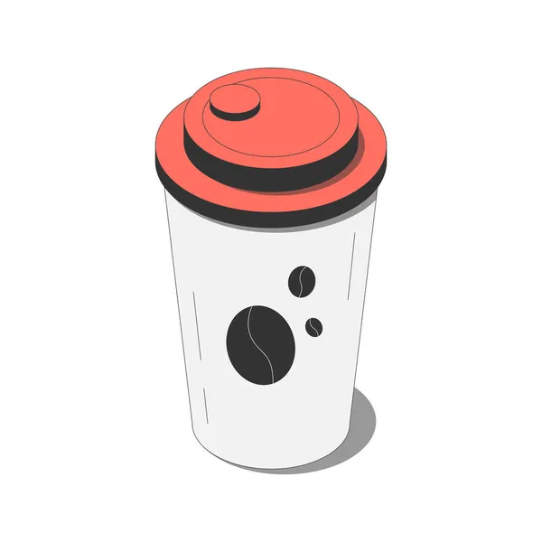 Kávé Takeaway Kupa összetétele — Stock Vector