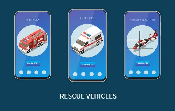 Concepto de diseño de vehículos de rescate — Vector de stock