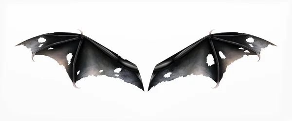 Holed Bat Wings Composition — Image vectorielle