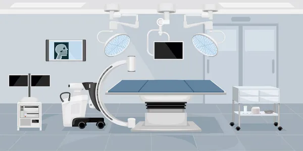 医療手術室フラット背景 — ストックベクタ