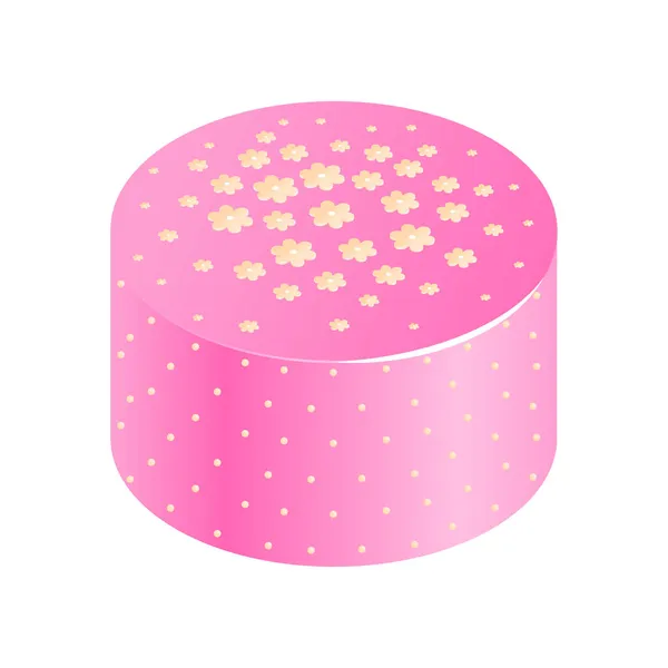 Composição de bolo de flores rosa — Vetor de Stock