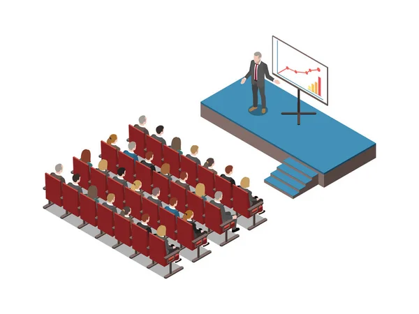 Sala de conferencias Composición del discurso — Vector de stock