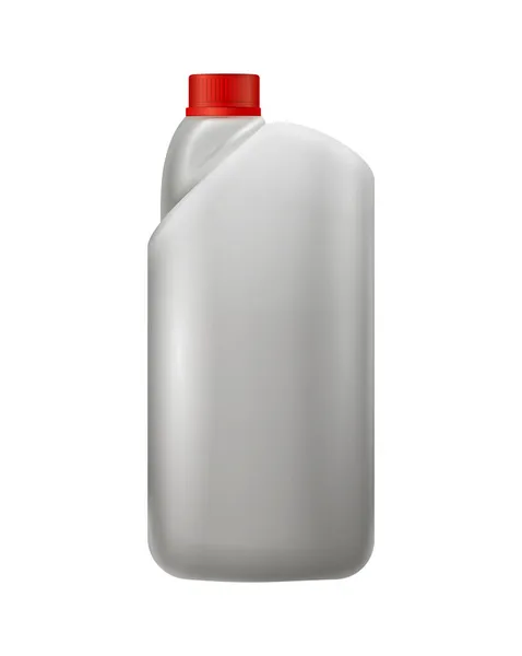 Composición del frasco de aceite plástico — Vector de stock