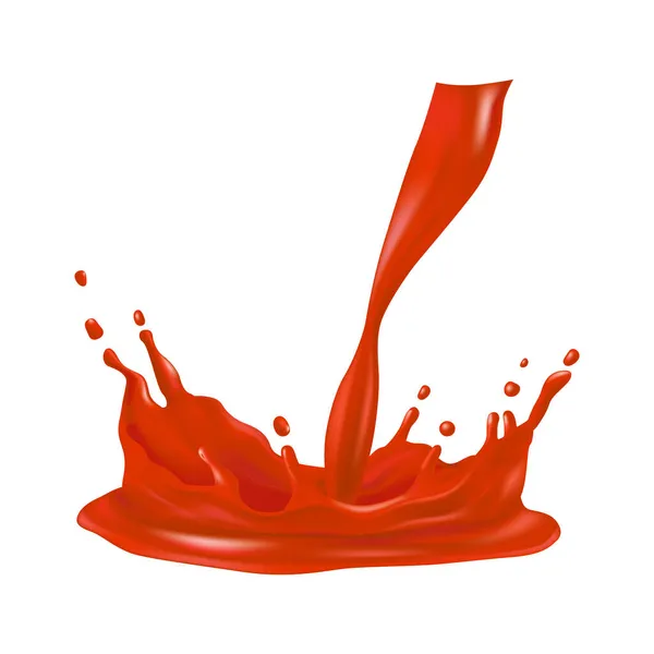 Composition de coulée de jus de tomate — Image vectorielle