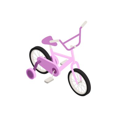 Isometric Girls Bisiklet Kompozisyonu