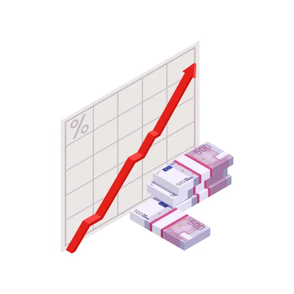 Ganhar dinheiro Composição — Vetor de Stock