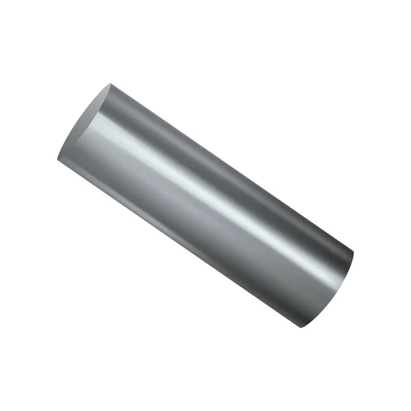 Realistische Zusammensetzung des Silberzylinders — Stockvektor