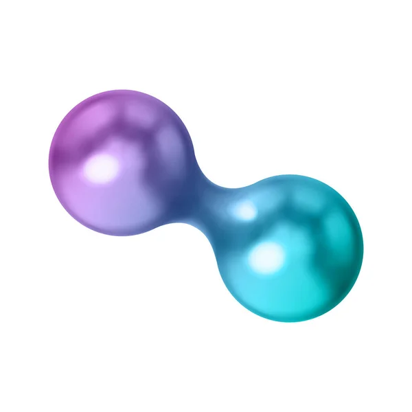 Néon Molécule Composition réaliste — Image vectorielle