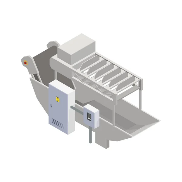 Composição Isométrica Transportadora de Peixes — Vetor de Stock