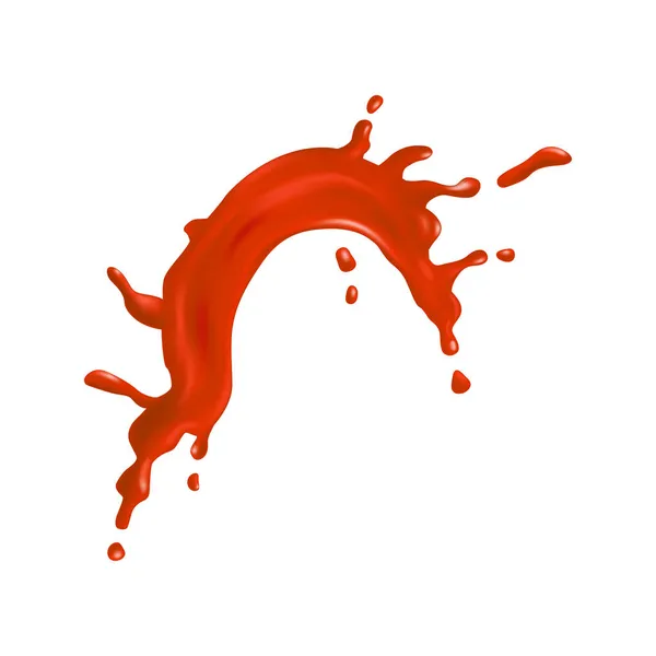 Tomato Splash Drops Composition — Stock Vector