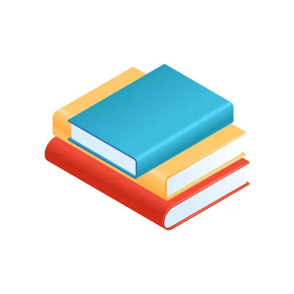 Gradering Böcker Stack Sammansättning — Stock vektor