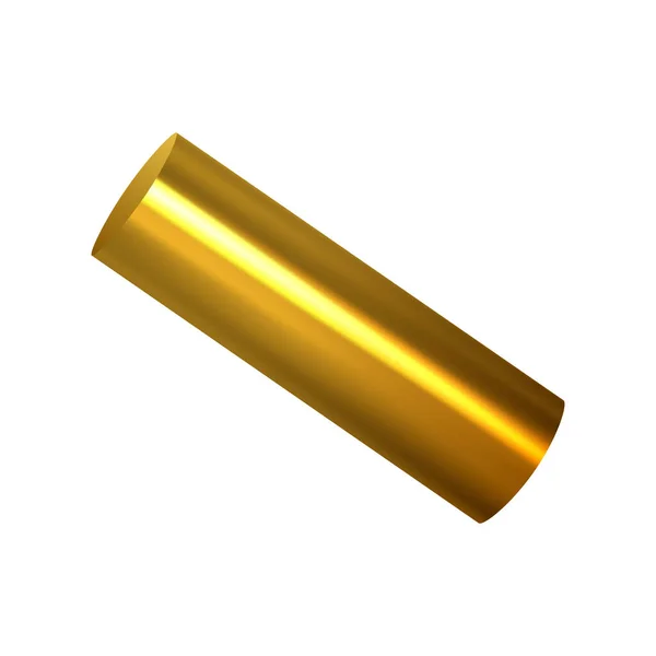 Realistische Komposition des Goldenen Zylinders — Stockvektor