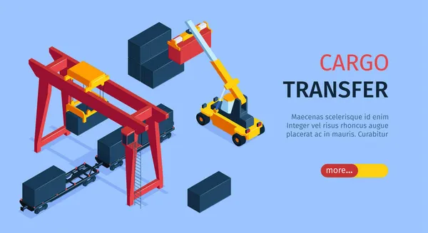 Banner horizontal de transferencia de carga — Archivo Imágenes Vectoriales