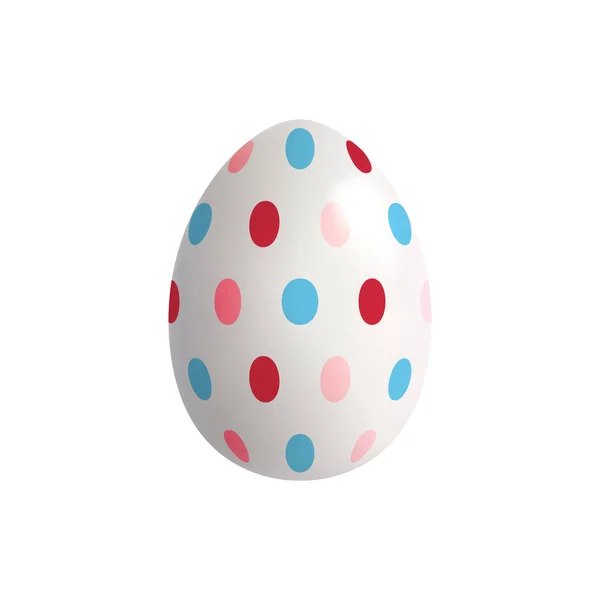 Easter Dotted Egg Composition — Stock Vector