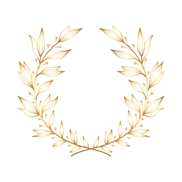 Laurel Wreath Teken Samenstelling — Stockvector