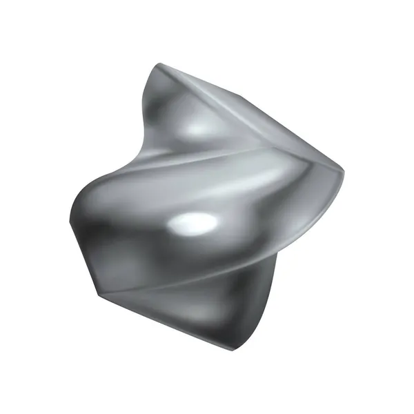 Curvy Silver Shape Composition — Stock Vector