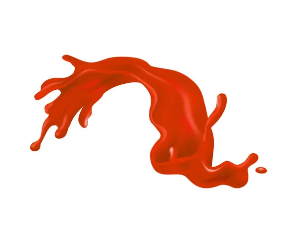 Composición de inundación de jugo de tomate — Vector de stock