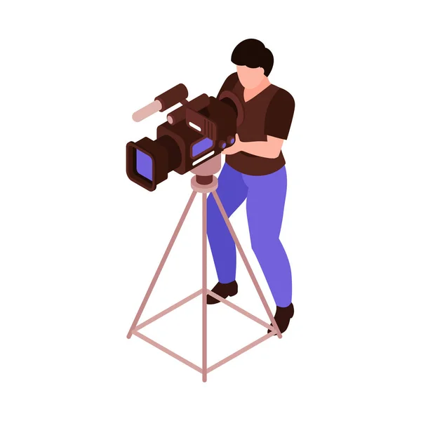 Camera Man Talent Samenstelling — Stockvector