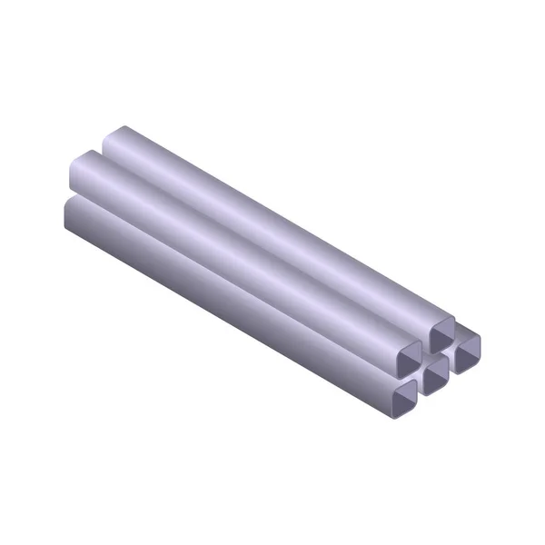 Composition des tubes carrés en métal — Image vectorielle