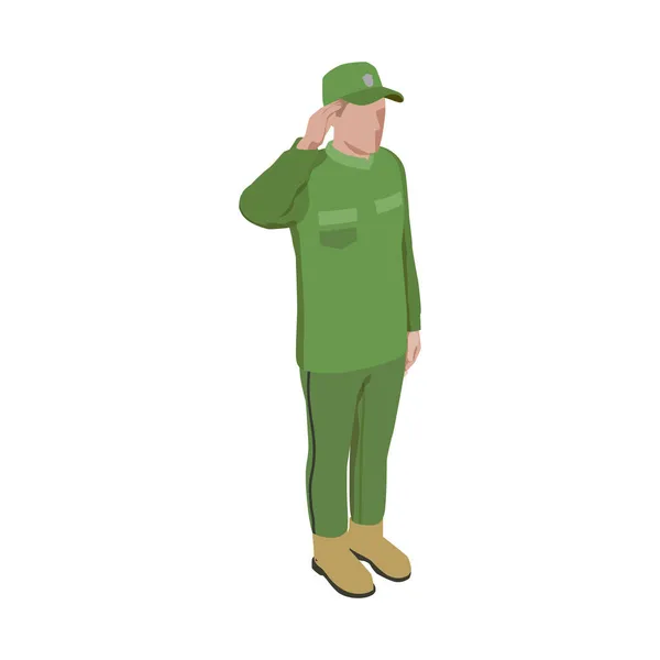 Soldat commun Salute Composition — Image vectorielle