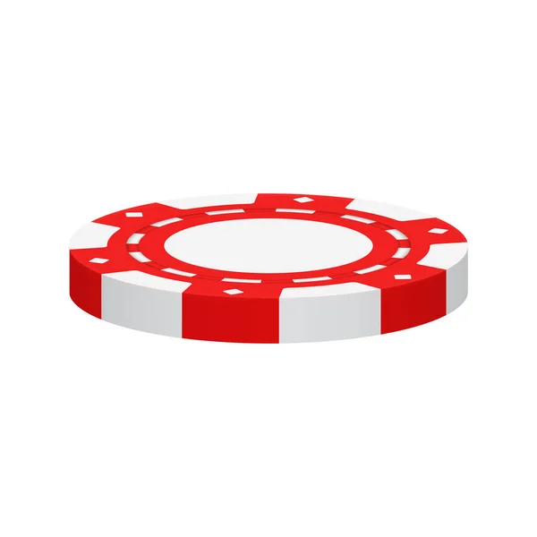 Red Casino Chip összetétel — Stock Vector