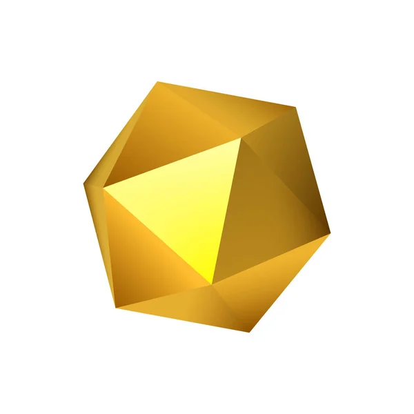 Golden Heptagon Realistic Composition — Vector de stoc