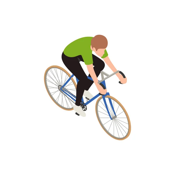 Man Riding Bike Composition — Stock Vector