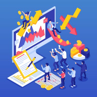 Isometric Finans Konsepti