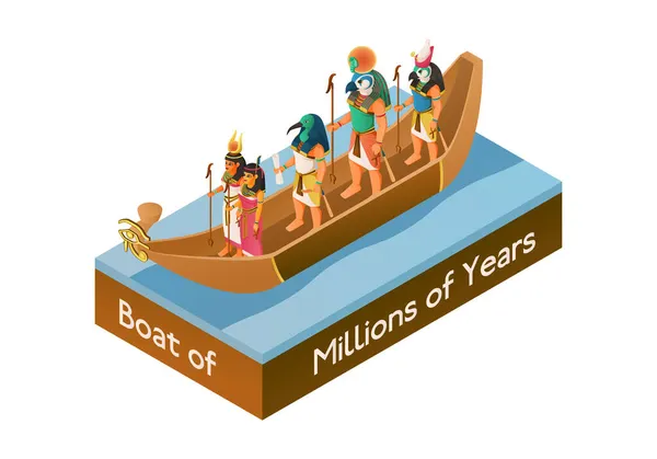 Mitos do Antigo Egito Design Conceito —  Vetores de Stock
