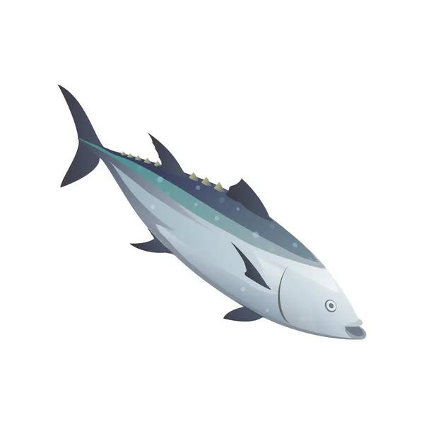 大きな魚のアイソメトリックコンポジション — ストックベクタ