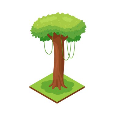 Isometric Orman Ağacı Kompozisyonu