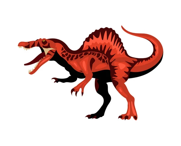 Composizione del dinosauro del fumetto dello spinosauro — Vettoriale Stock