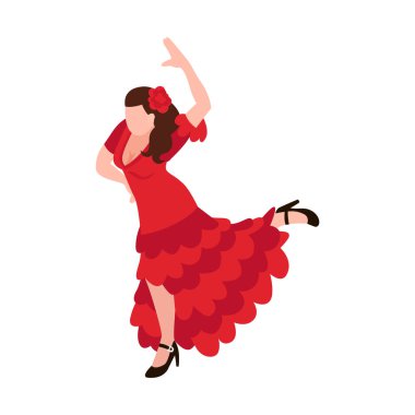 İspanyol Kadın Dansçı Kompozisyonu