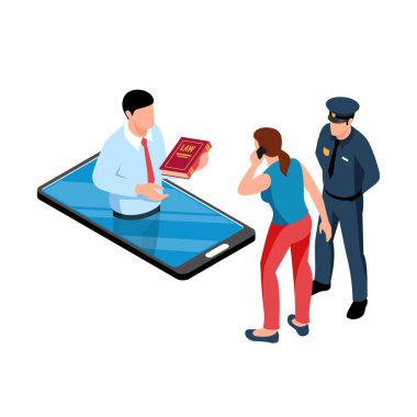 Çevrimiçi Avukat Isometric Bestesi