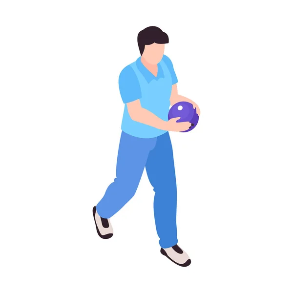 Homme avec composition boule — Image vectorielle