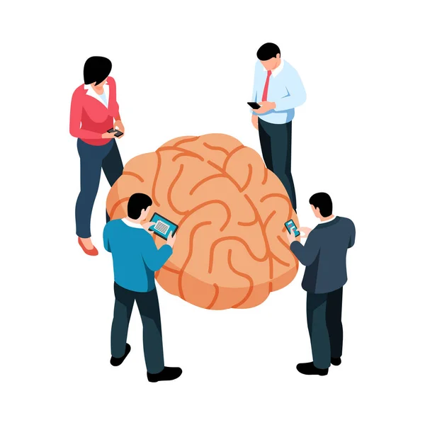 Brain Storming Teamwork Zusammensetzung — Stockvektor