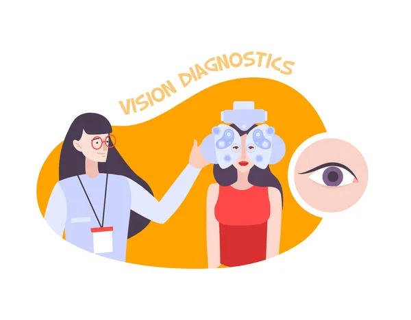 A látás összetételének diagnózisa — Stock Vector
