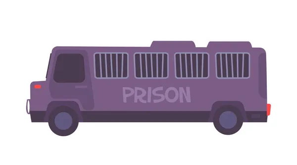 监狱卡车平板车组合 — 图库矢量图片