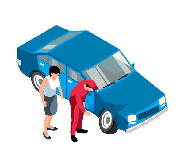 Sammansättning av kraschade bilar — Stock vektor